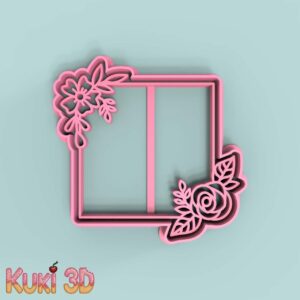 Marquito Flor Cuadrado 7cm