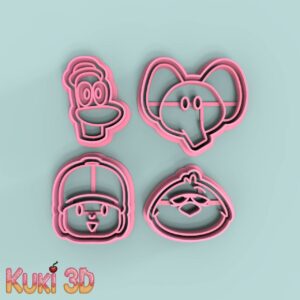 Set Pocoyó Caritas 5cm (x4)