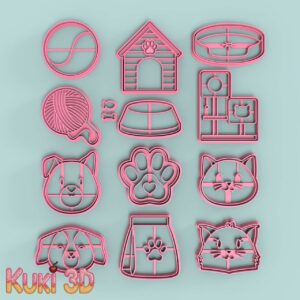 Set Mascotas x12 (9-7cm proporcional)