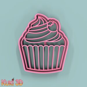 Cupcake Frutilla 9cm