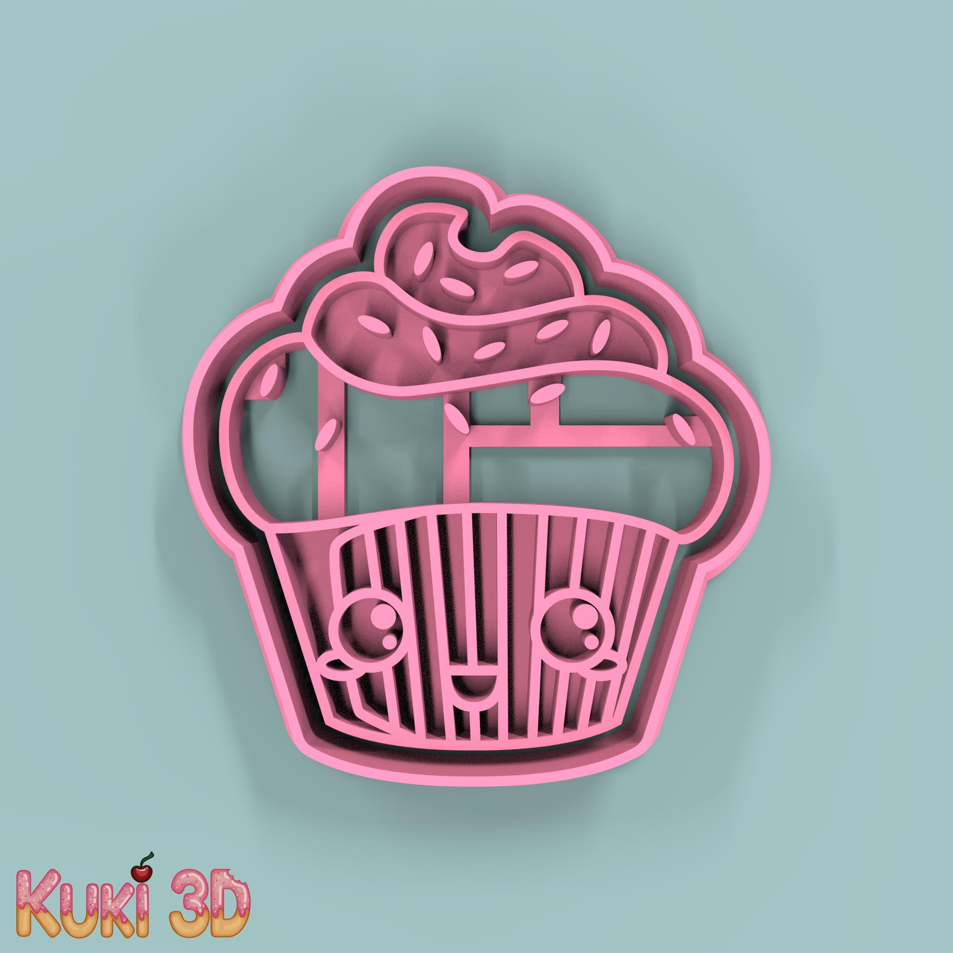 Cupcake Carita 6cm Kuki3D