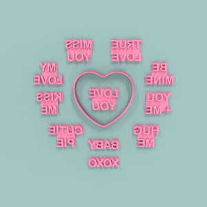 Sellos Love Hearts 4cm