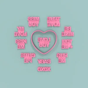Sellos Love Hearts 4cm