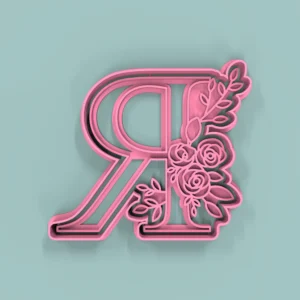 Letra R Flores 9cm