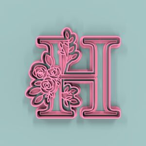 Letra H Flores 9cm