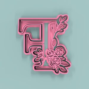 Letra F Flores 9cm