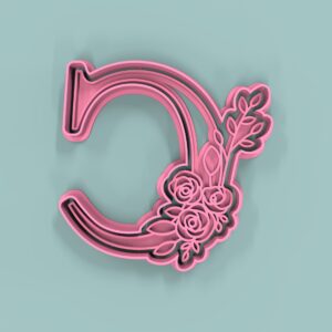 Letra C Flores 9cm