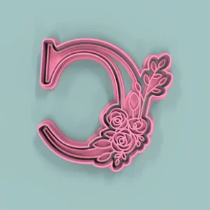 Letra C Flores 9cm