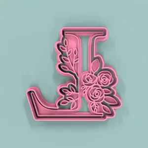Letra  L Flores 9cm