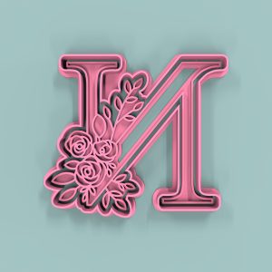 Letra N Flores 9cm