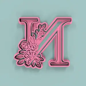 Letra N Flores 9cm