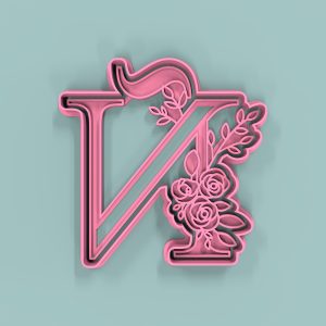 Letra Ñ Flores 9cm