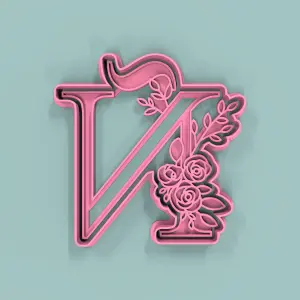 Letra Ñ Flores 9cm
