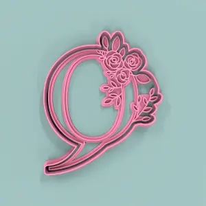 Letra Q Flores 9cm