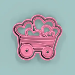 Carro Corazones 9cm