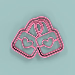 Candado Corazones 8cm