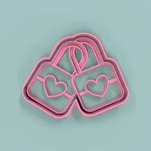 Candado Corazones 8cm