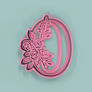 Número 0  Flores 9cm