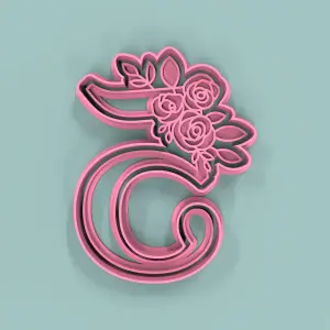 Número 5  Flores 9cm