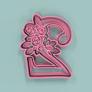 Número 2  Flores 9cm