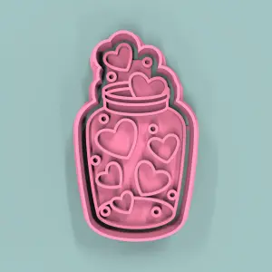 Frasco Corazones 7cm
