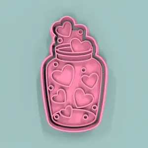 Frasco Corazones 9cm