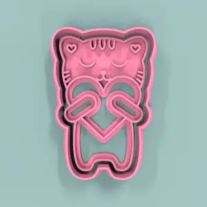 Gatito Corazón  9cm