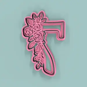 Número 7 Flores 9cm