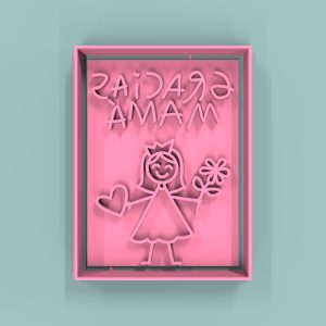 Gracias Mamá Dibujo 8cm