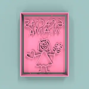 Gracias Mamá Dibujo 8cm