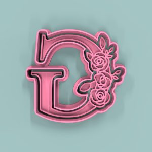 Letra  G  flores 7cm