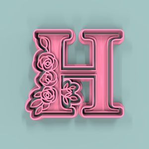 Letra  H Flores 7cm