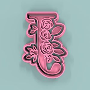 Letra  J Flores  7cm