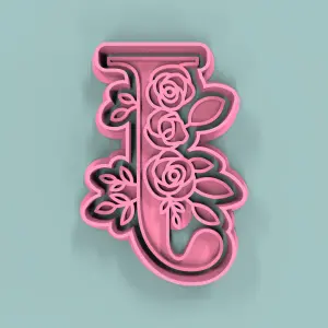 Letra  J Flores  7cm