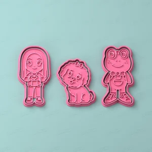 Set Lara Campos, Perrito y Ranita 9 y 7cm: cortantes y sellos