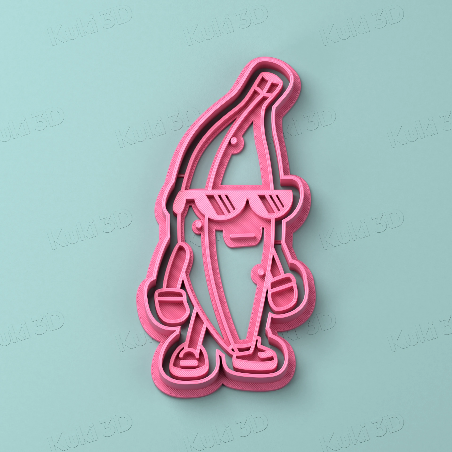 Cortante y sello Banana Stumble Guys 9cm