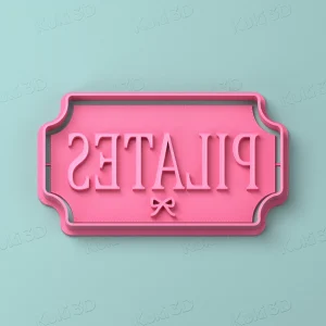 Cortante y sello Cartel Pilates 9cm