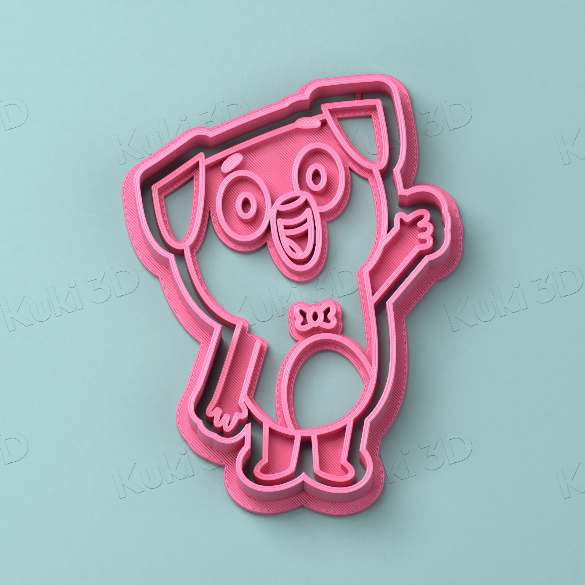 Cortante y sello Pug Dog Man Cuerpo Entero 7cm