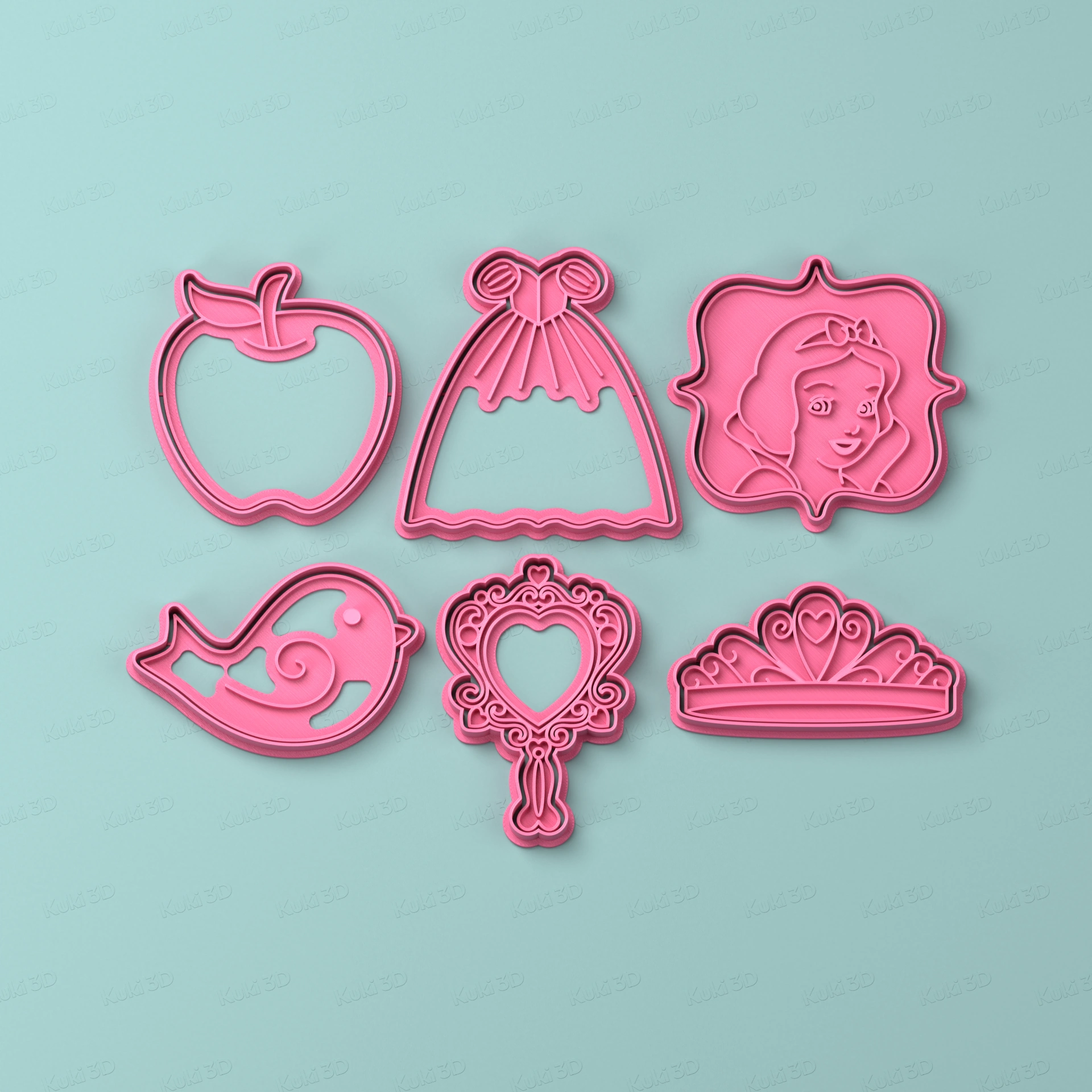 Set Blancanieves 9cm: cortantes y sellos