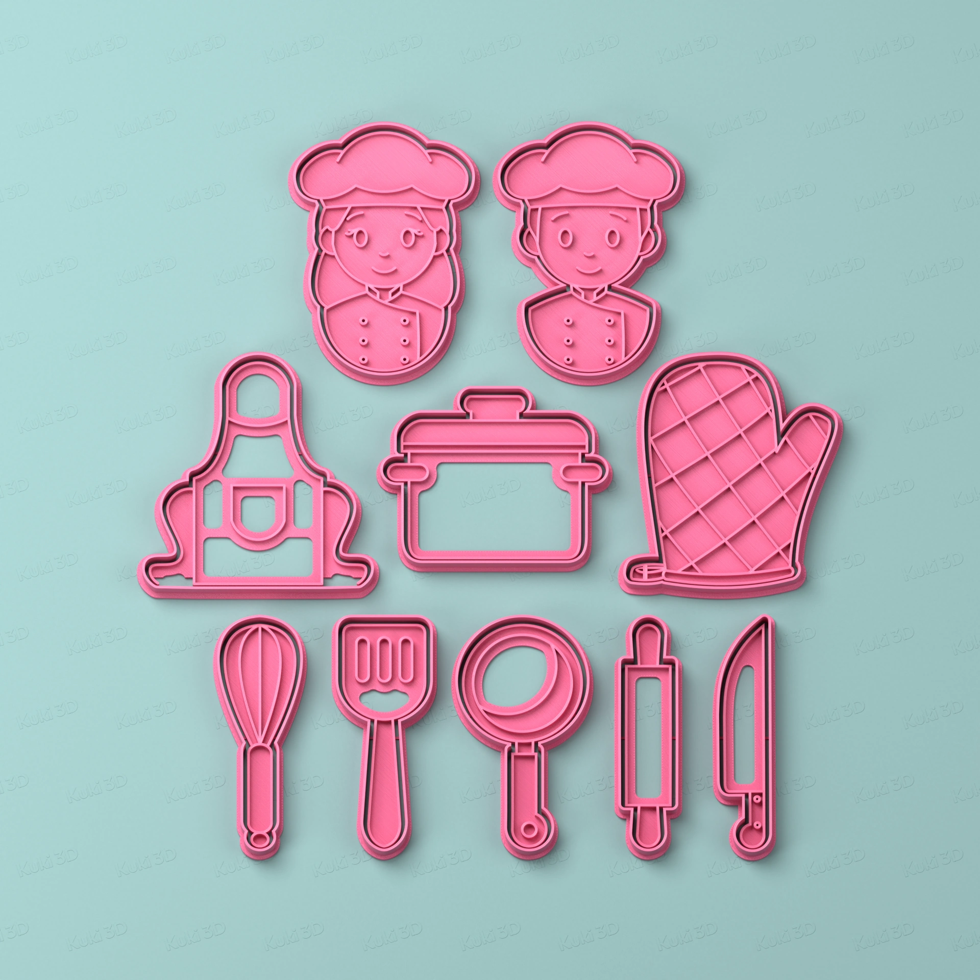 Set Chef 8 a 10cm: cortantes y sellos