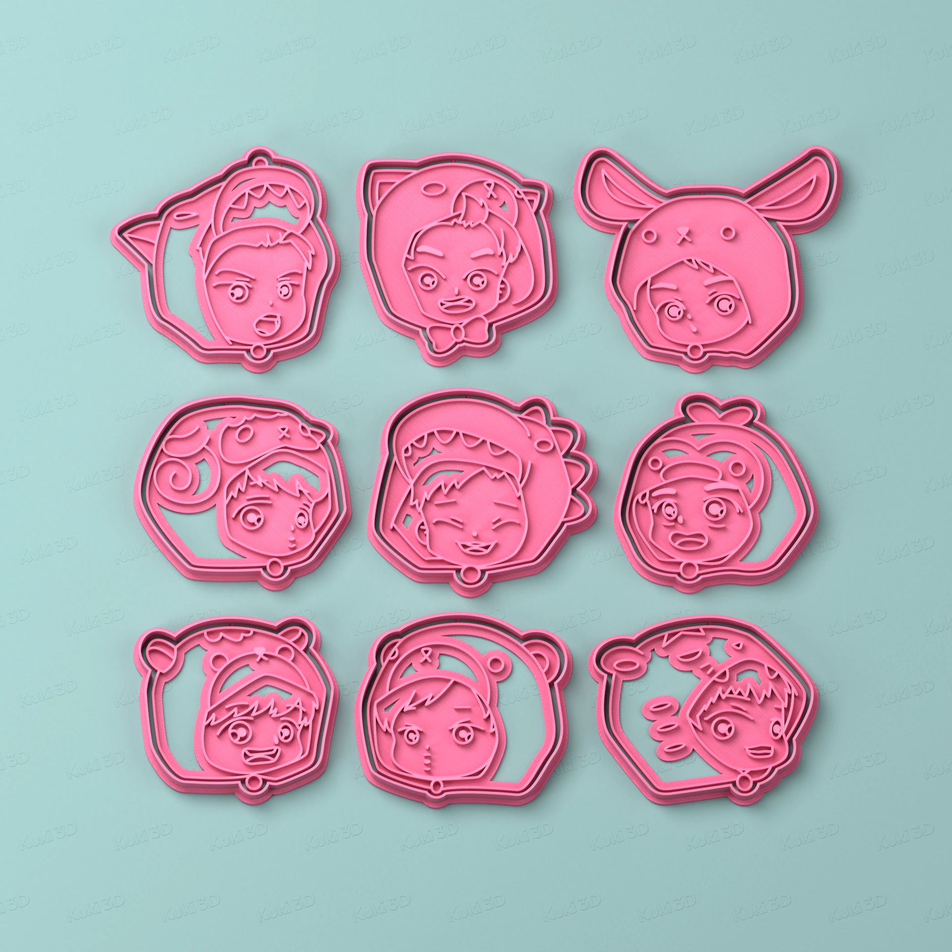 Set EXO 7 a 10cm: cortantes y sellos