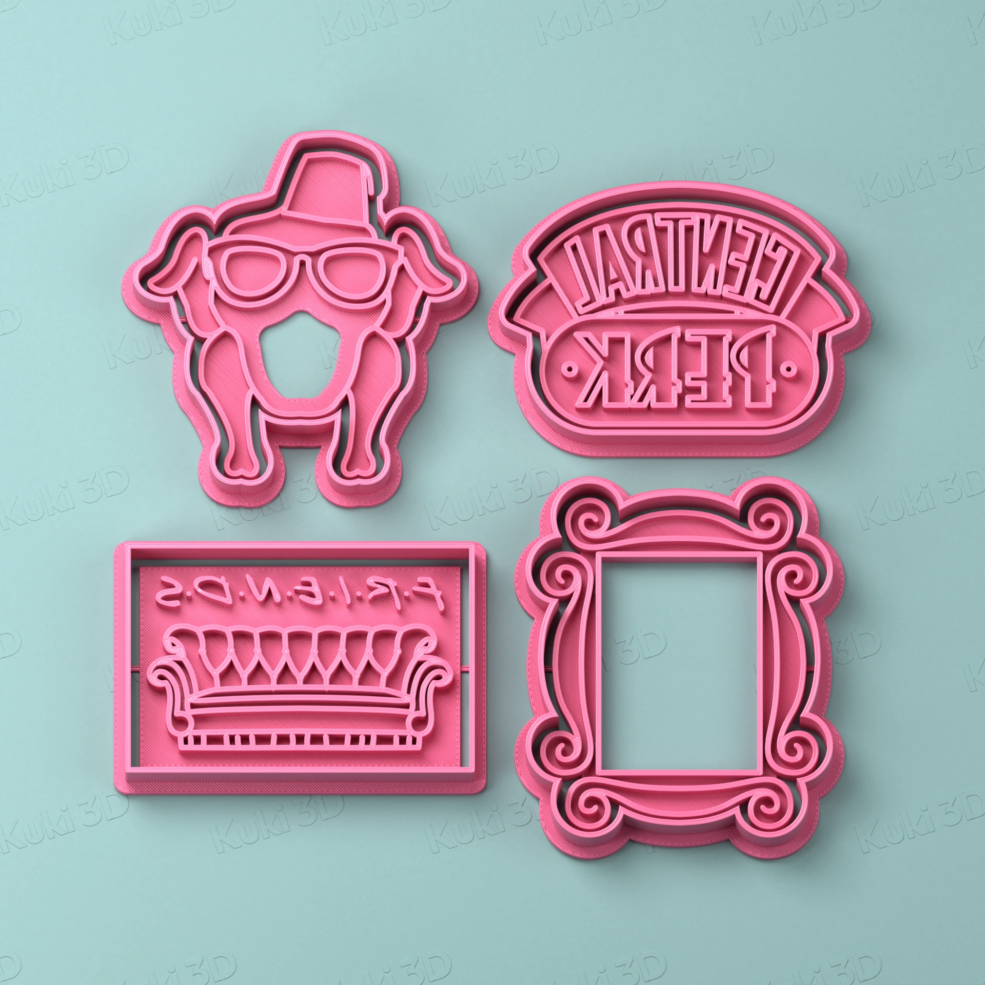 Set Friends 6cm: cortantes y sellos