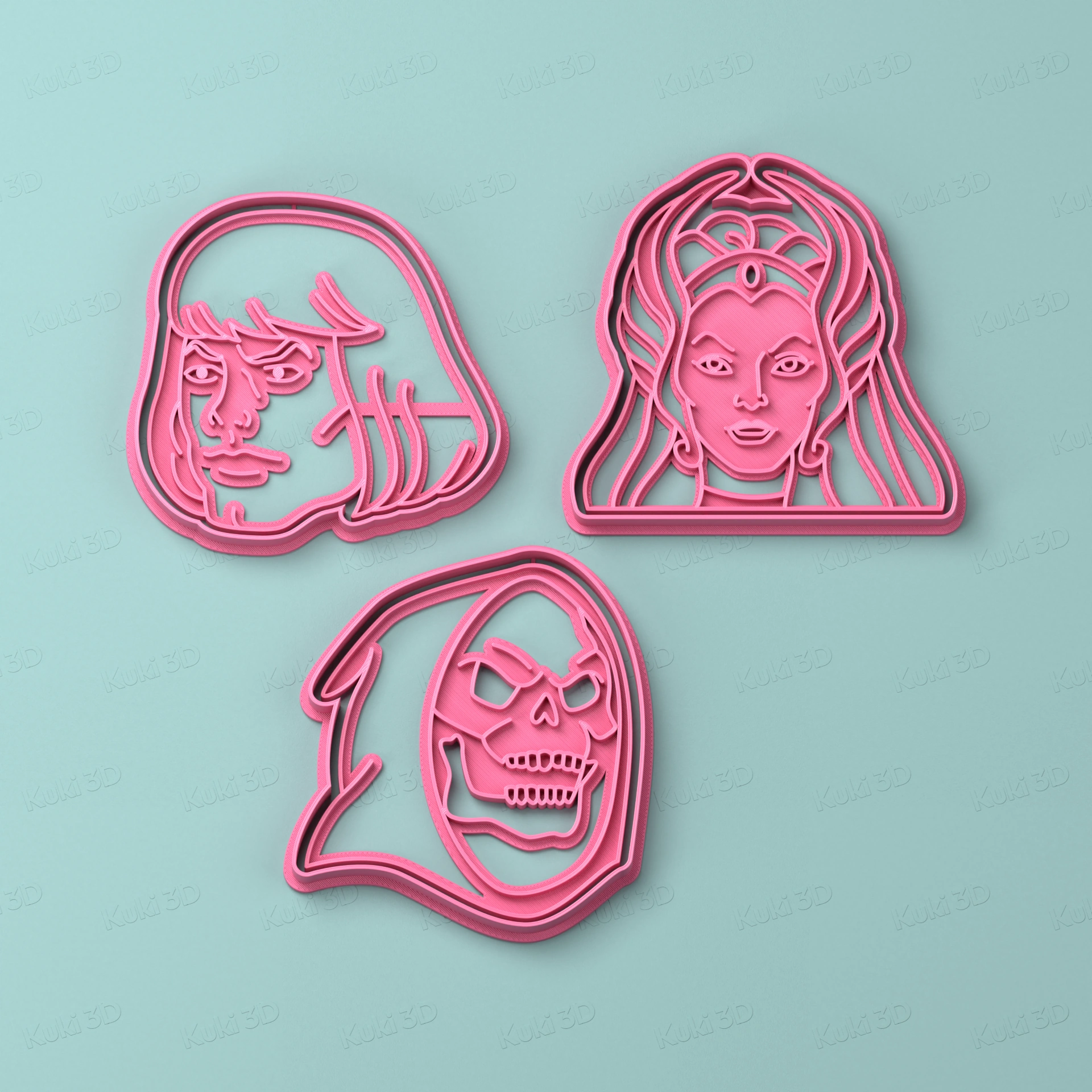 Set He-Man 9cm: cortantes y sellos