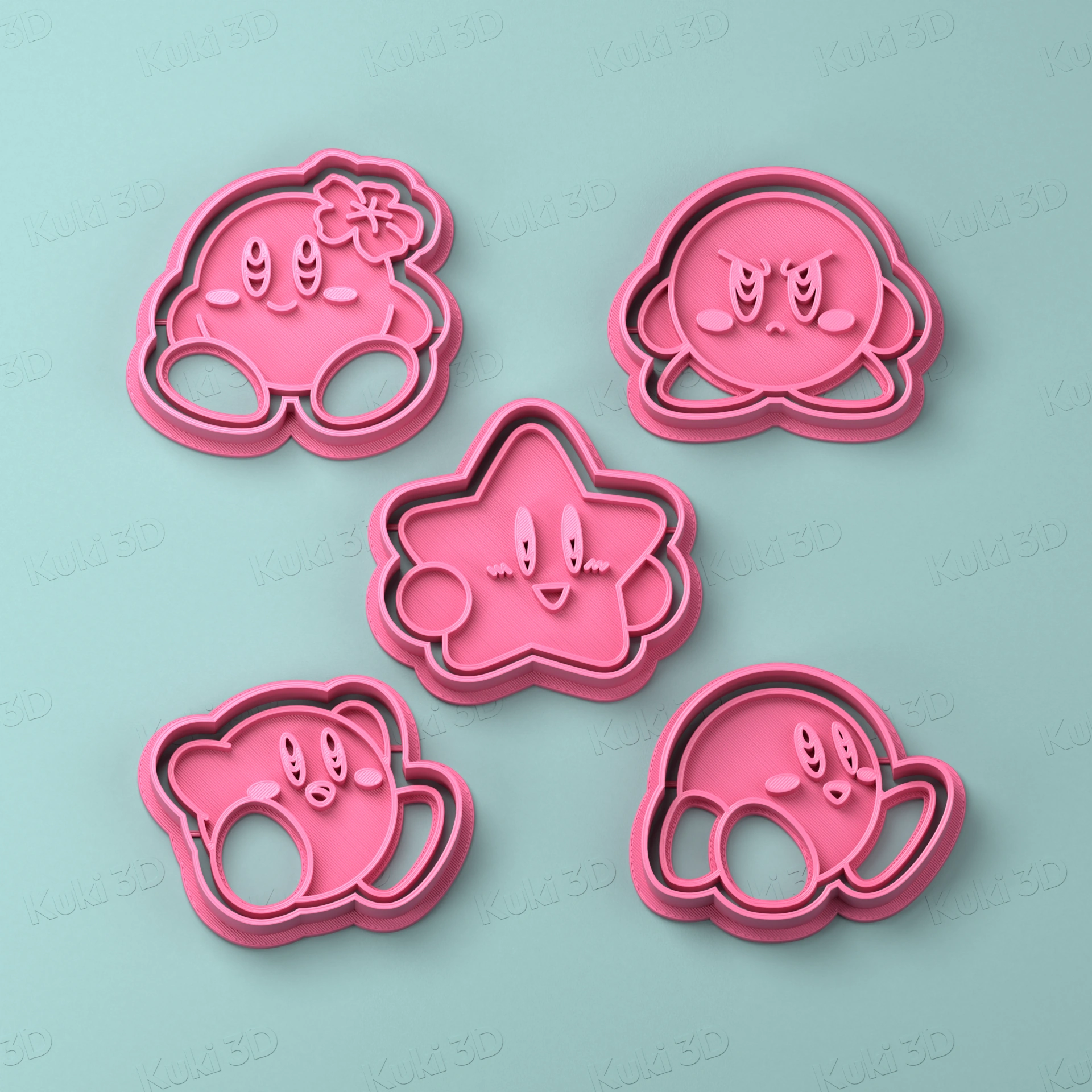 Set Kirby 5cm: cortantes y sellos